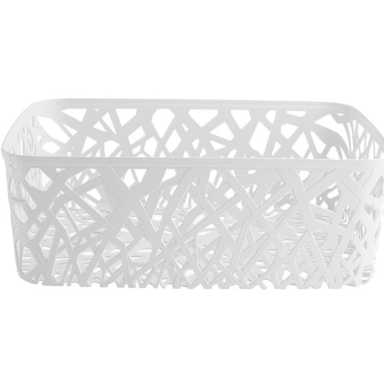 Home goods. Rectangular basket (BPA FREE Polypropyle) White